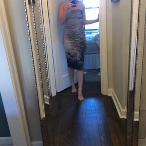 ASOS Strapless Floral Dress